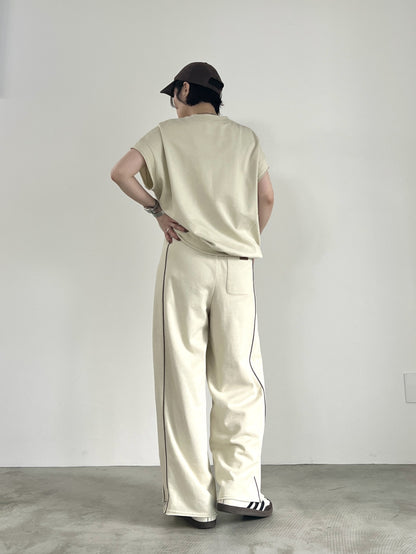 ミニ裏毛ワイドパンツ　F2155