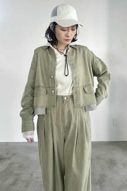 チュール切替フーディーインナー　F3303