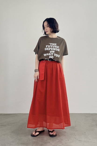 シアーナイロンタックフレアスカート　F2171