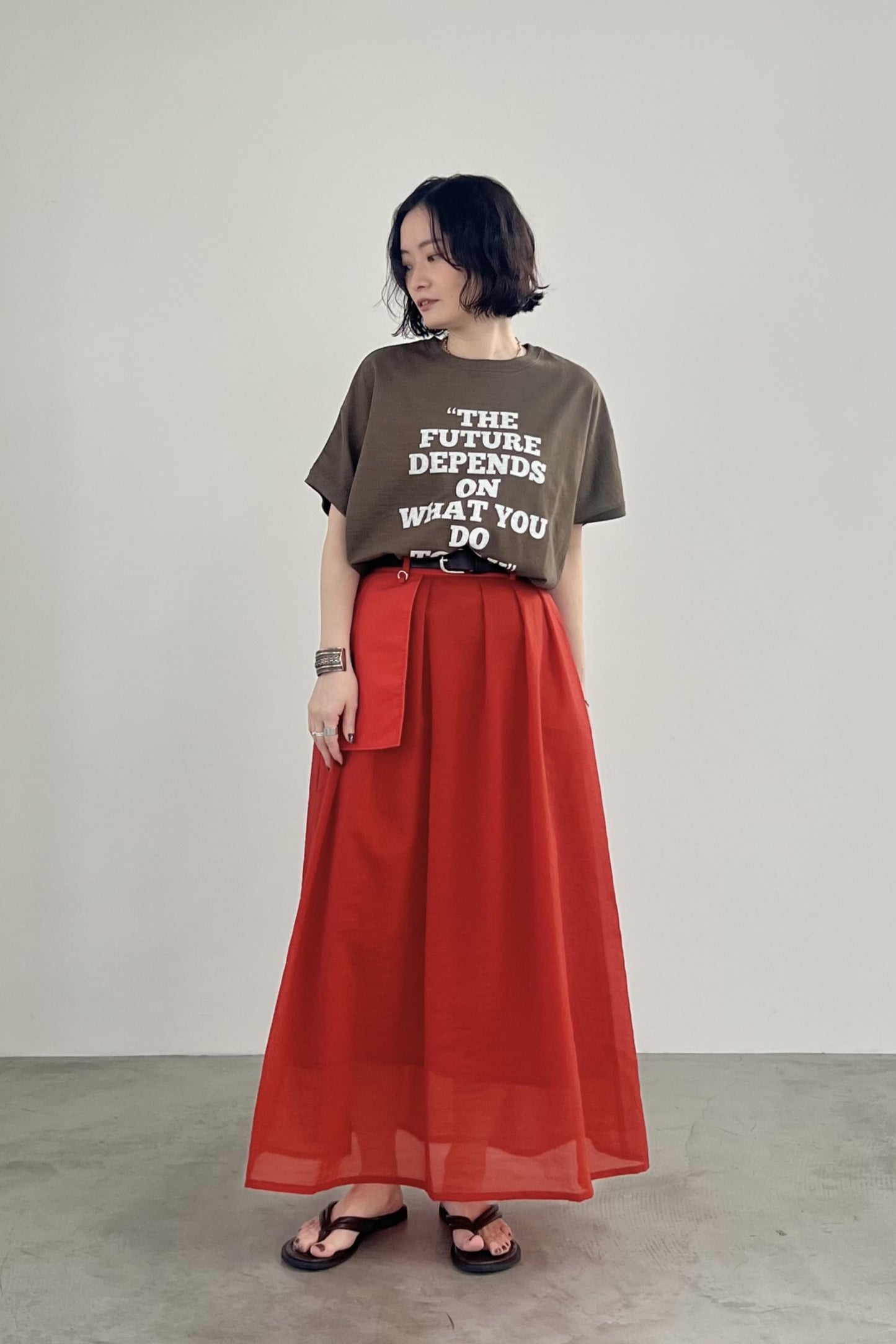 2WAYロゴプリントTシャツ　F3310
