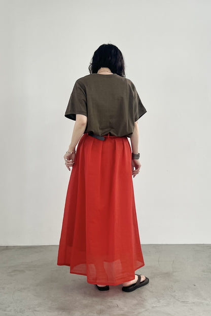 シアーナイロンタックフレアスカート　F2171