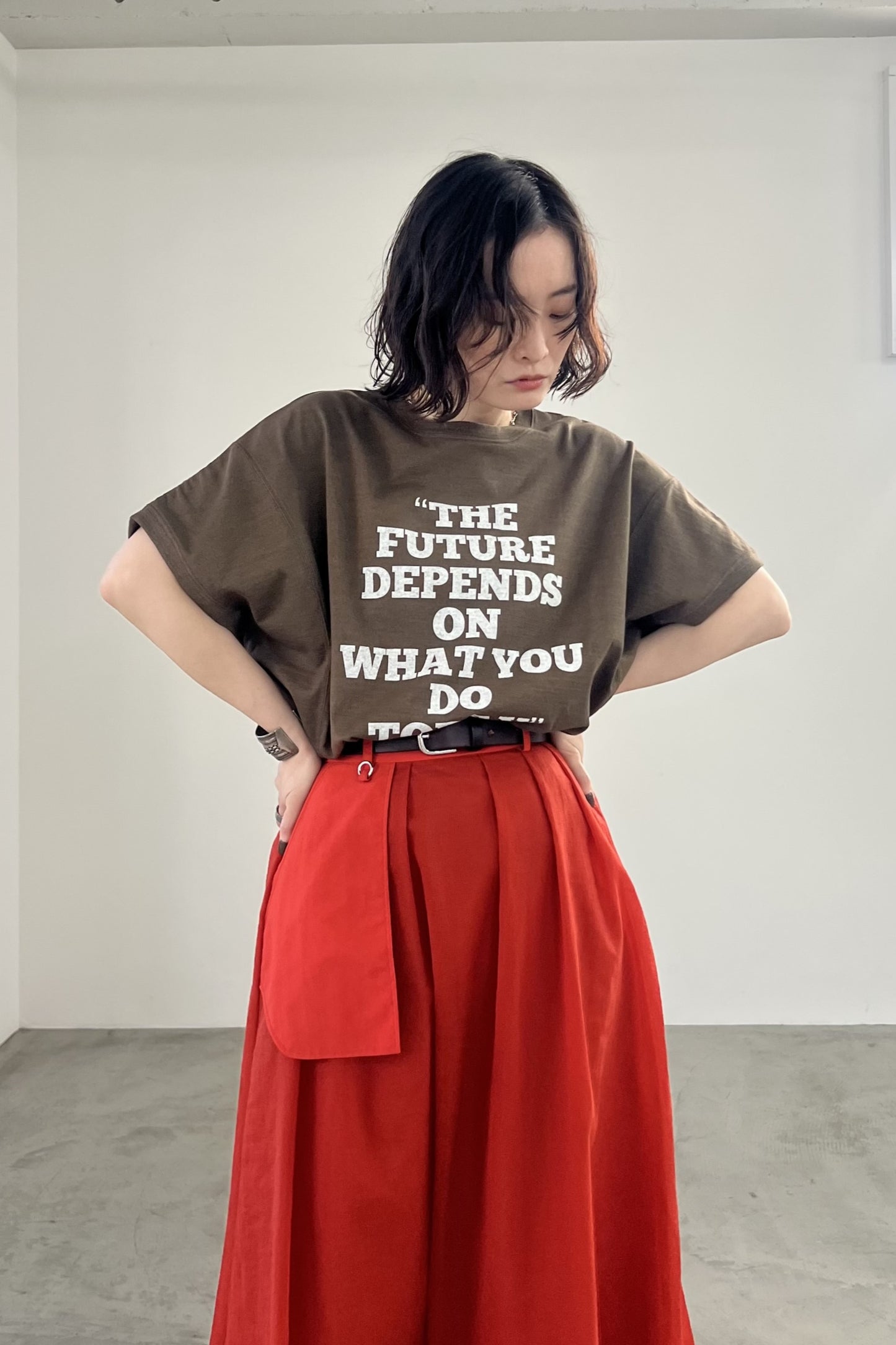 2WAYロゴプリントTシャツ　F3310
