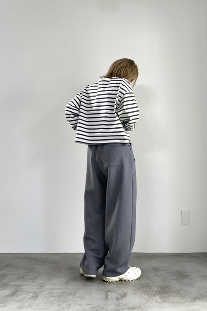 2WAYバイカラーボーダーカットソー　F3231