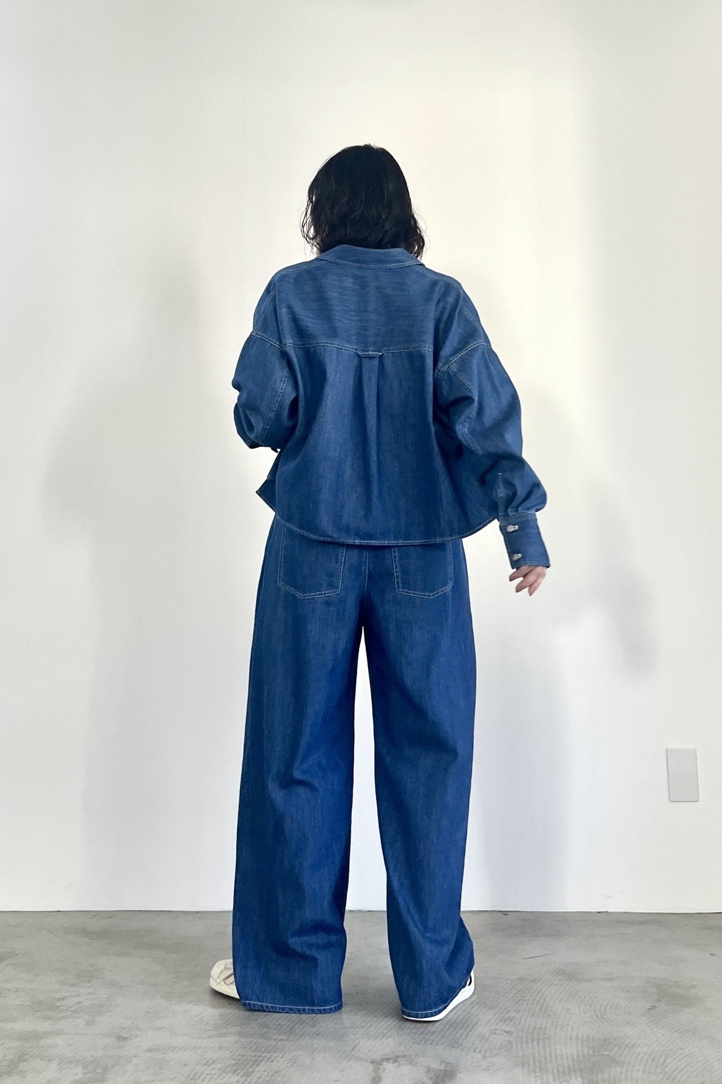 ポケットデザインクロップドシャツ　F1205