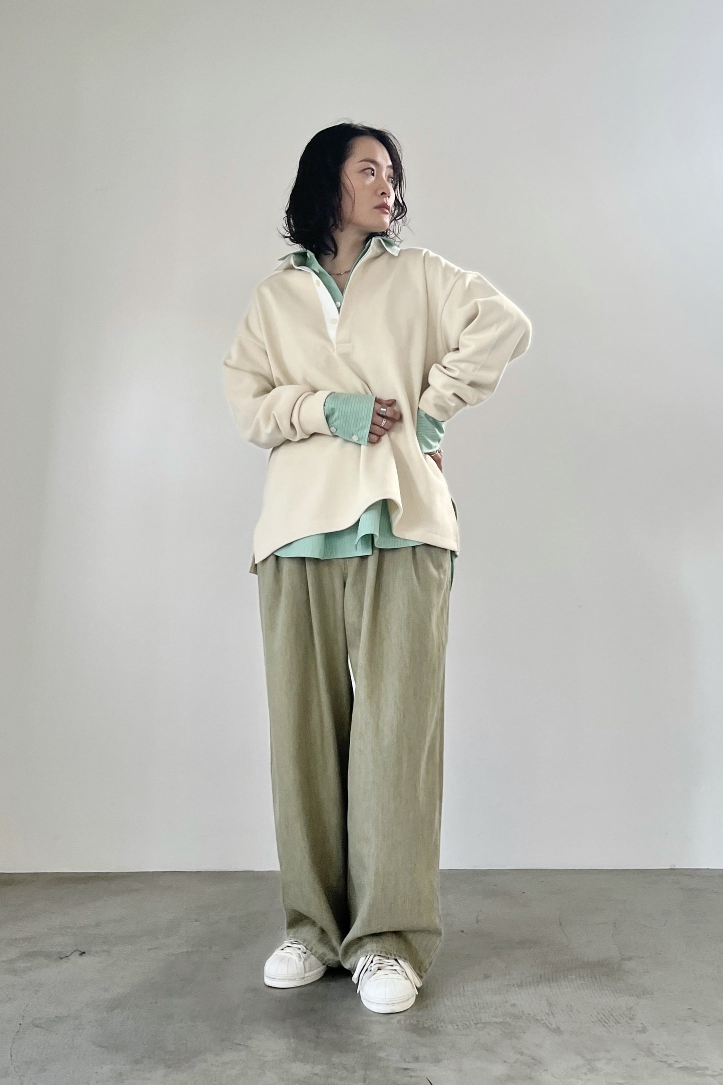 2タックボリュームパンツ　F2166