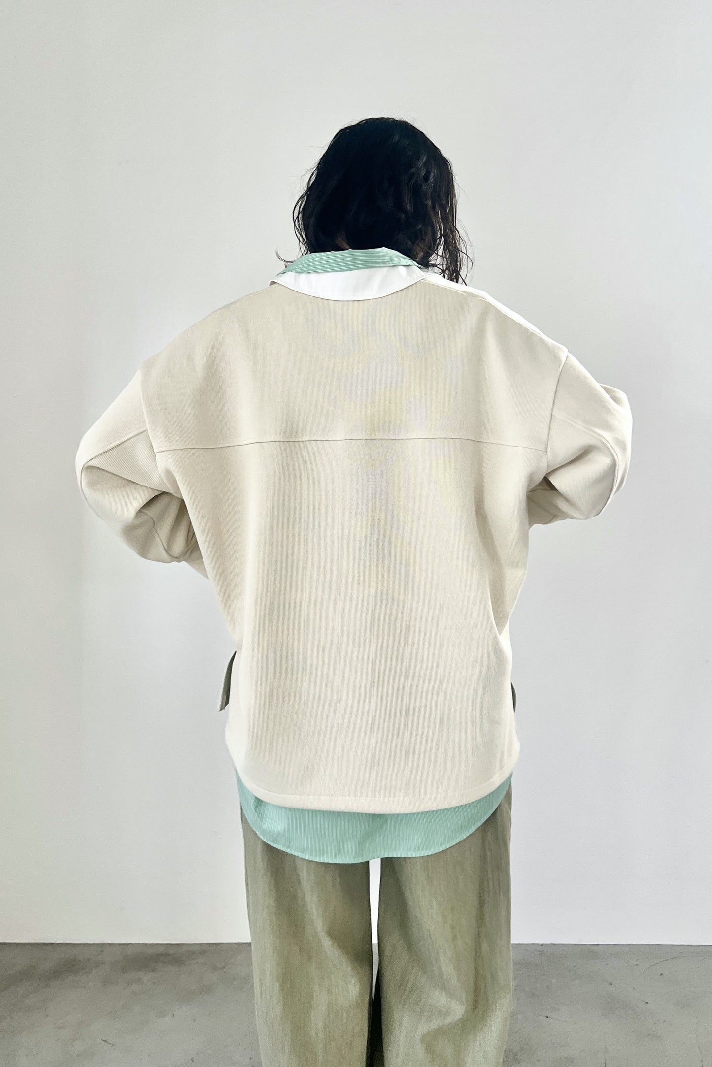 ニットライクラガーシャツ　F3302