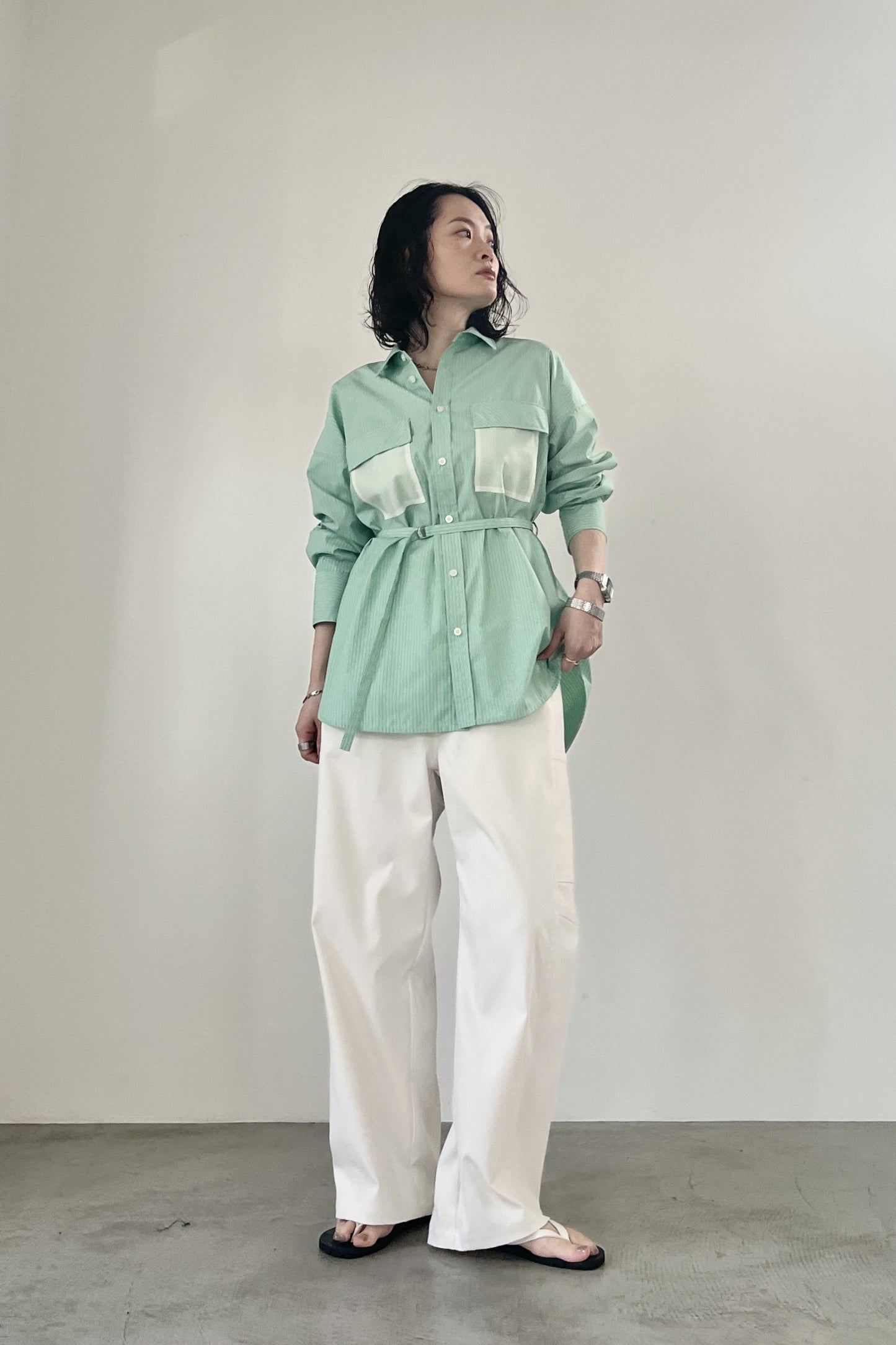 バックベルトチノパンツ　F2165