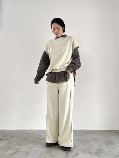 ミニ裏毛ワイドパンツ　F2155