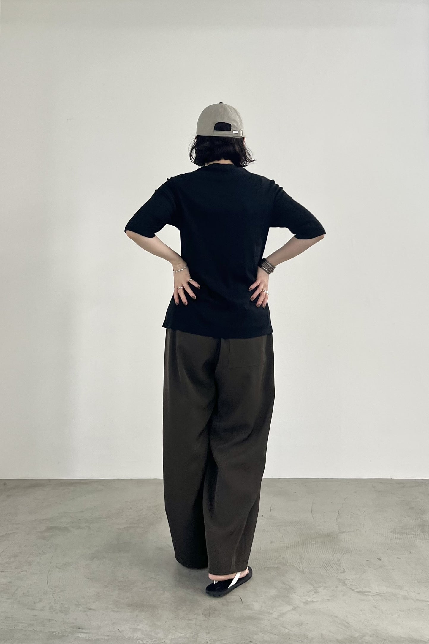 レイヤード風テレコTシャツ　F3309