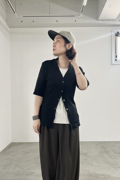 レイヤード風テレコTシャツ　F3309