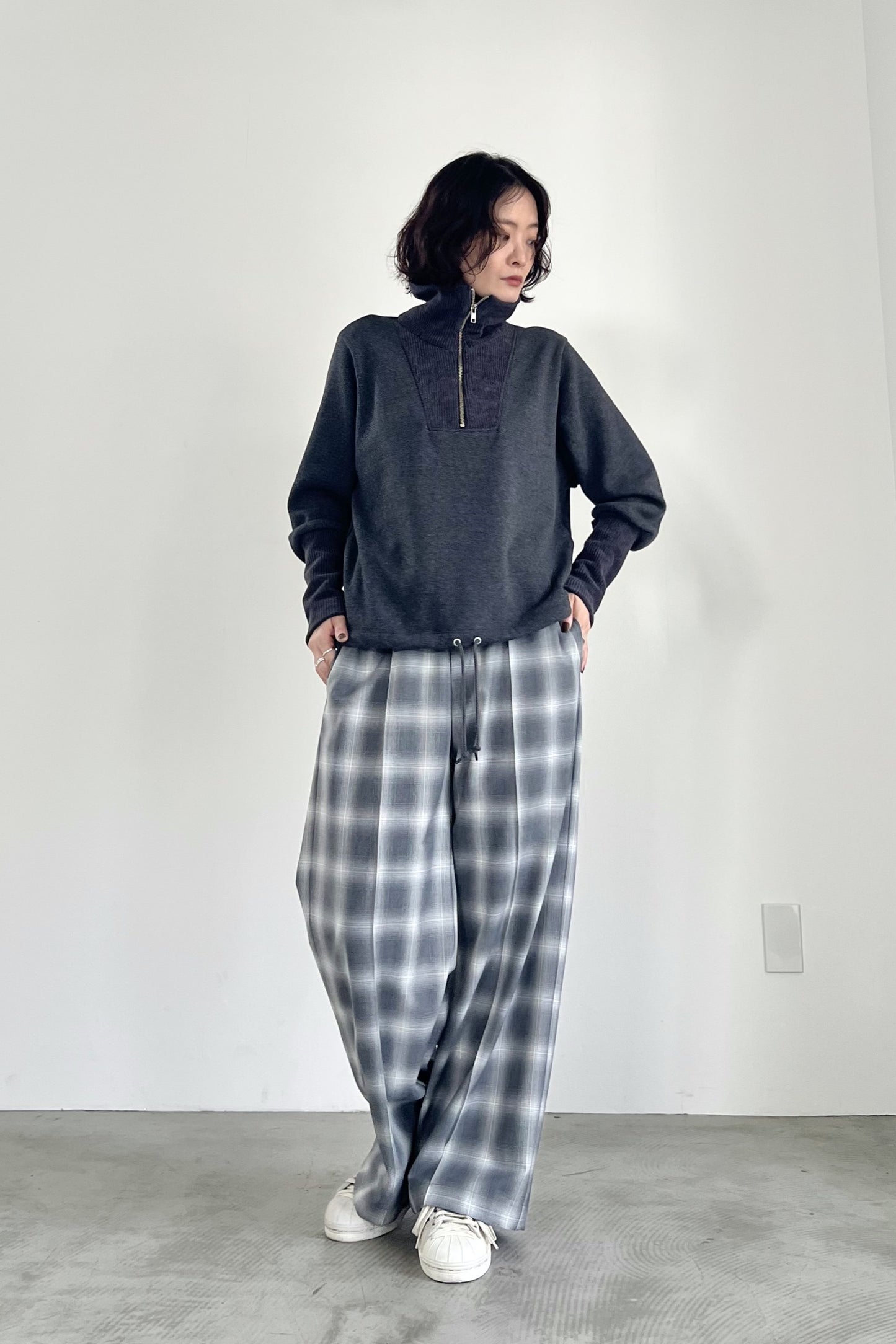 ボンバーヒートハーフジッププルオーバー　F3297