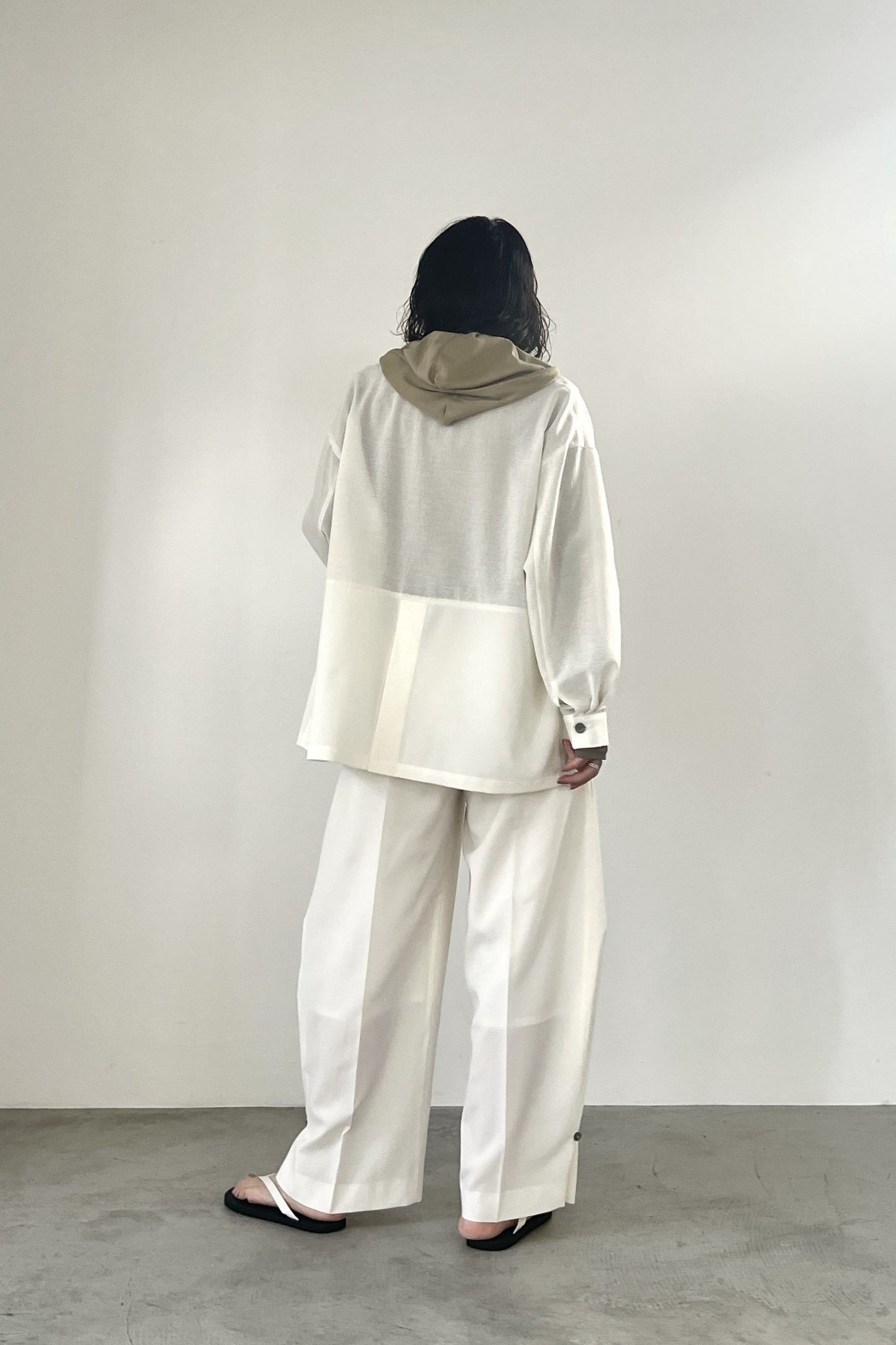 チュール切替フーディーインナー　F3303