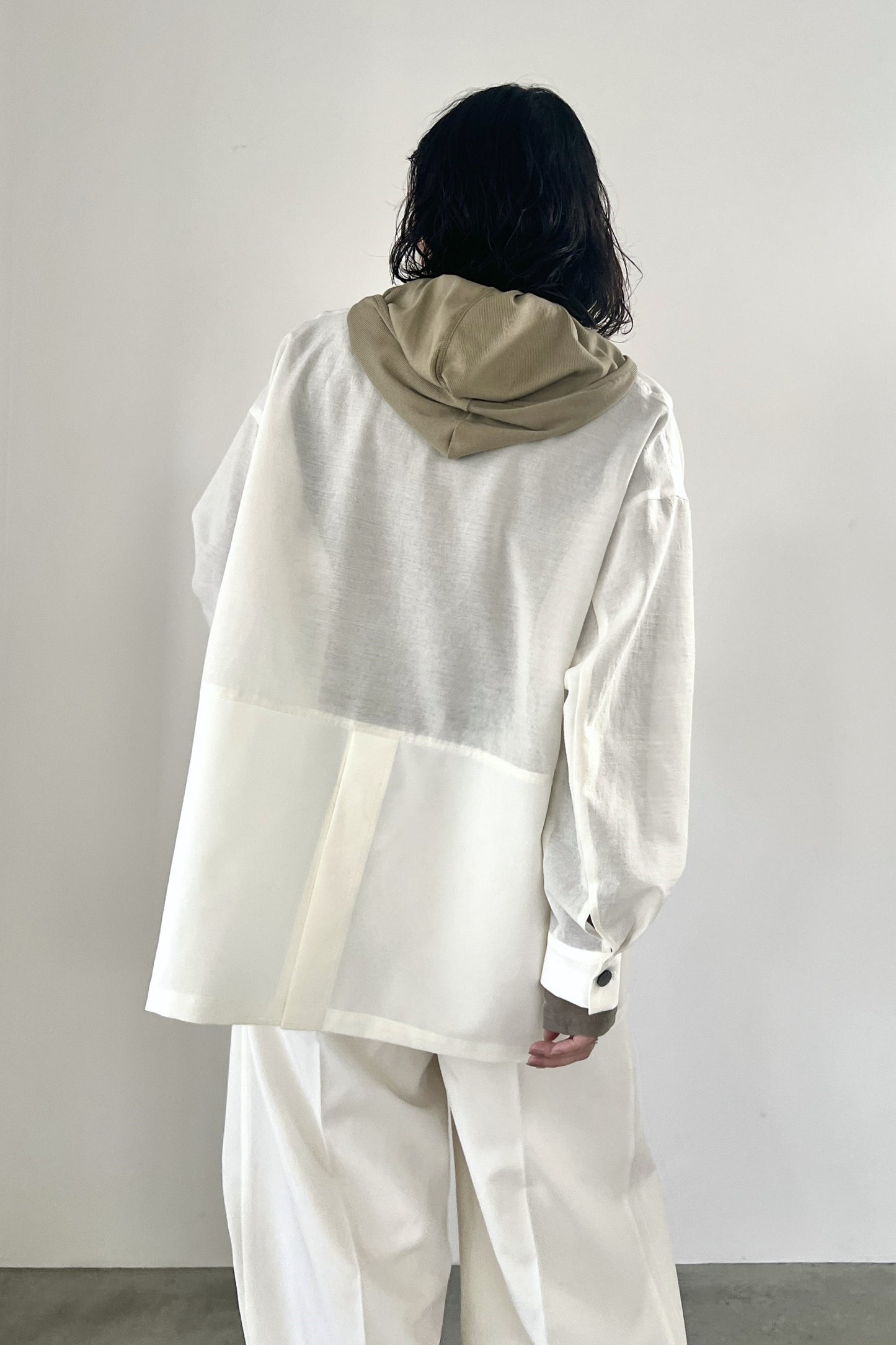 チュール切替フーディーインナー　F3303