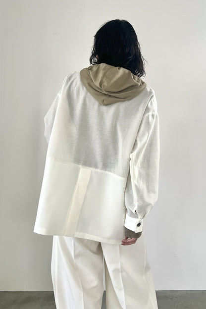 チュール切替フーディーインナー　F3303