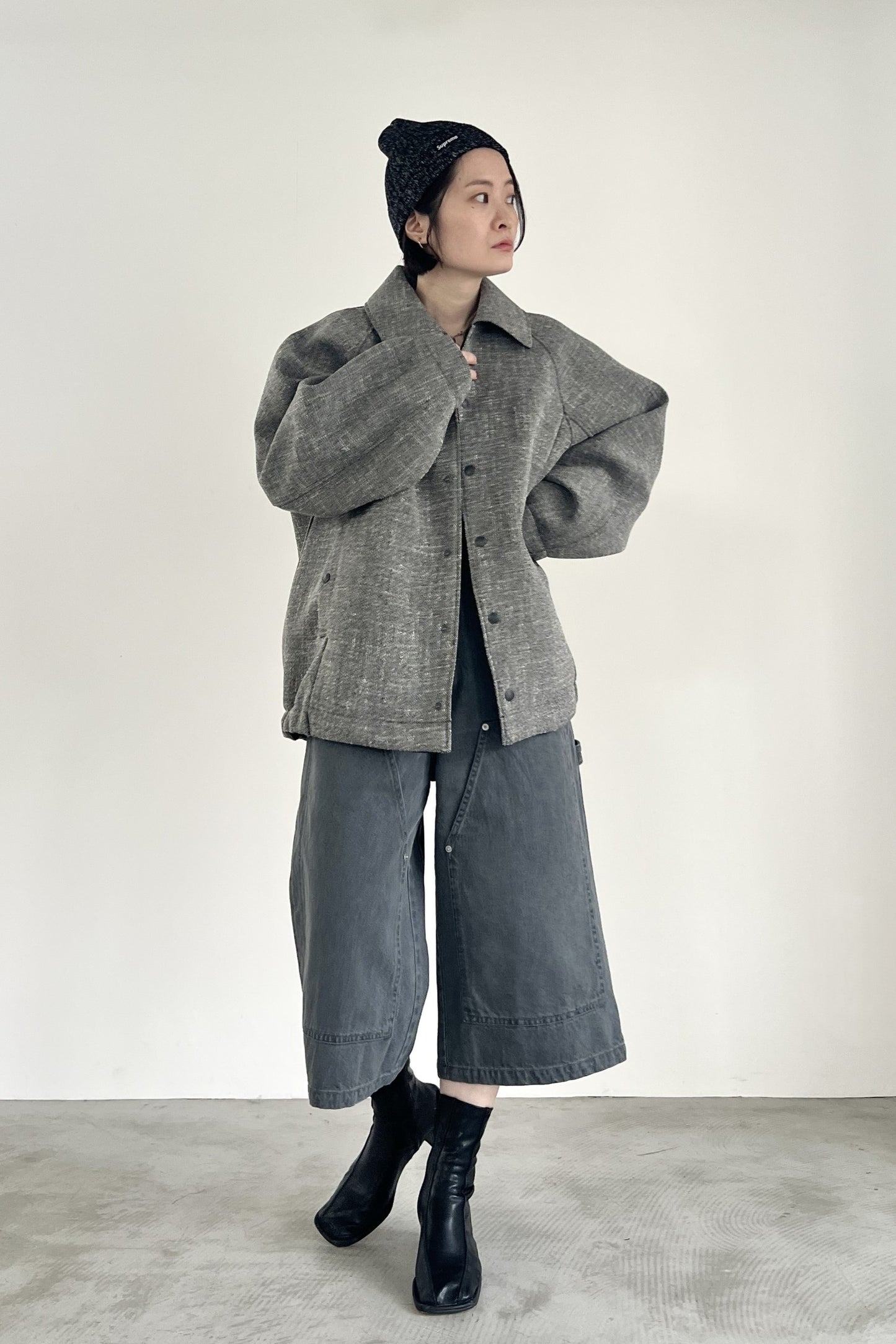 ツイードボンディングコーチジャケット　F1199