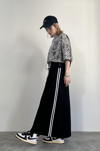 ゼブラプリントハーフスリーブシャツ　F1169