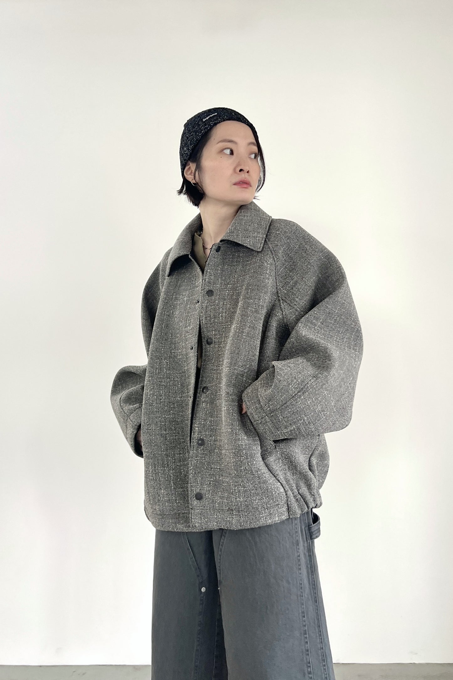 ツイードボンディングコーチジャケット　F1199