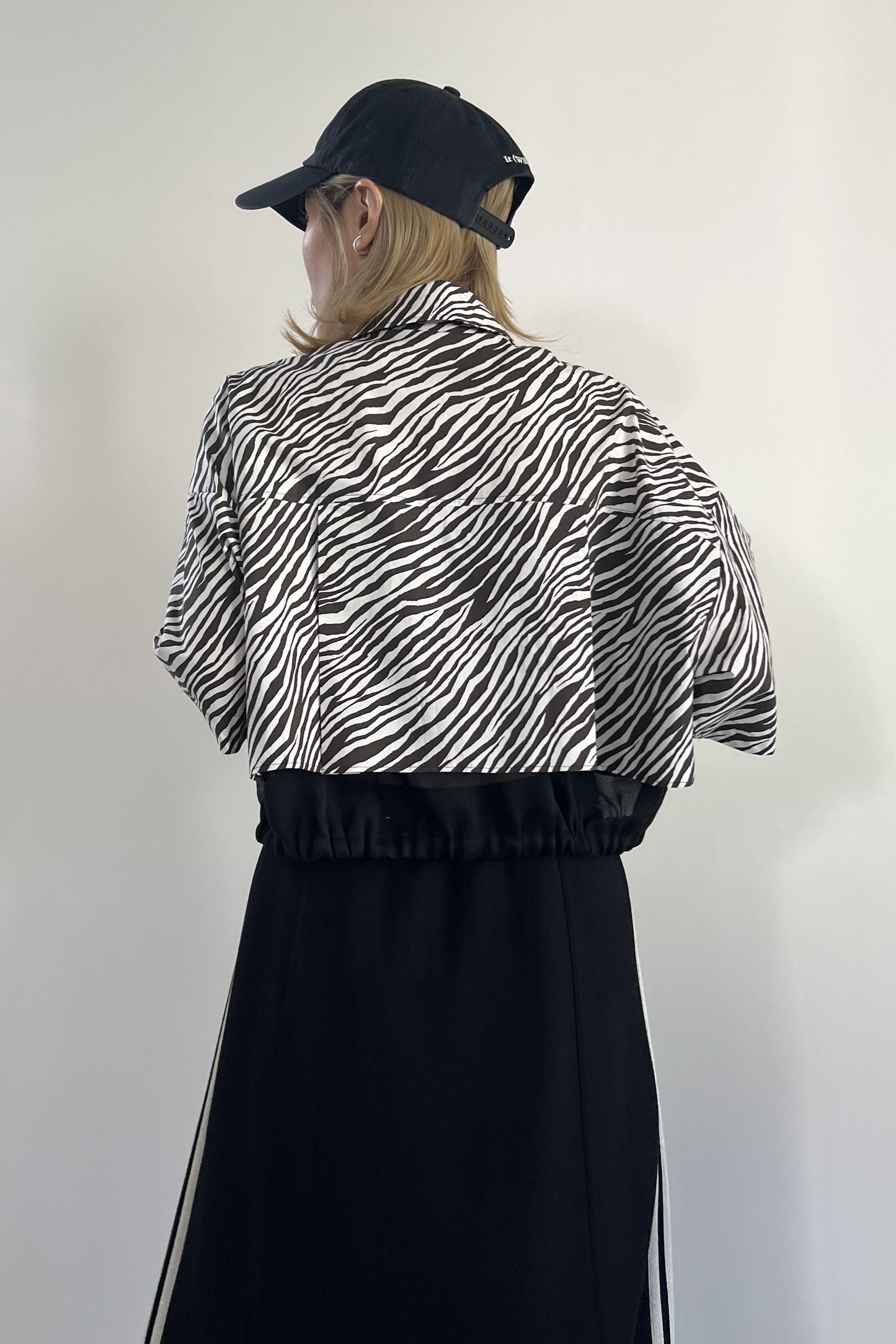 ゼブラプリントハーフスリーブシャツ　F1169