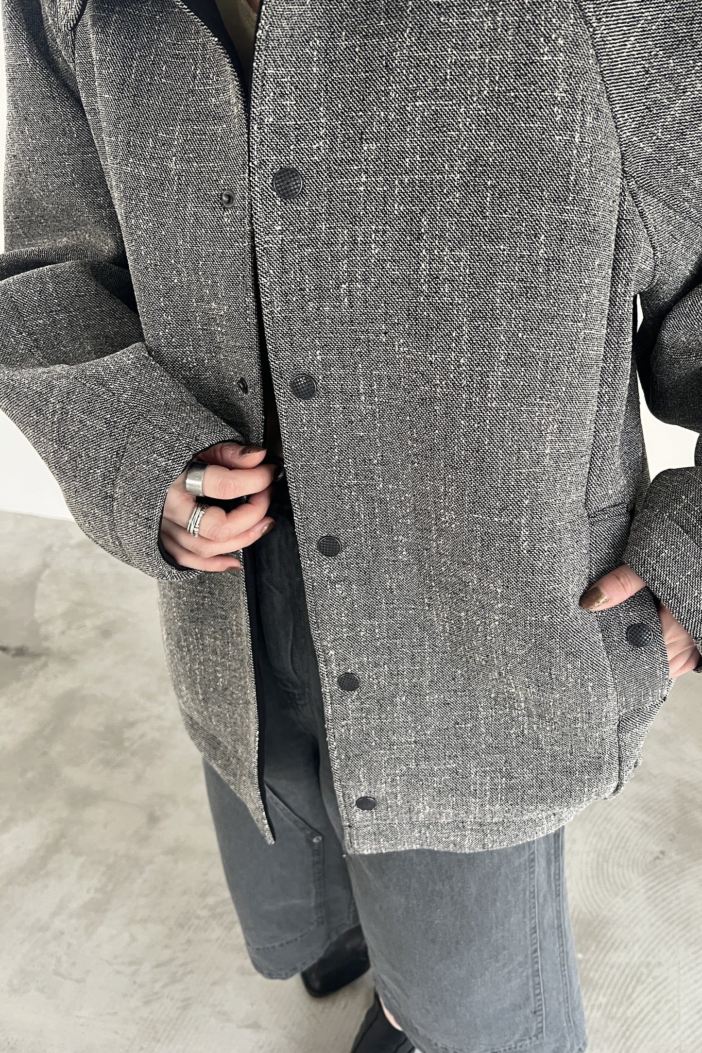 ツイードボンディングコーチジャケット　F1199