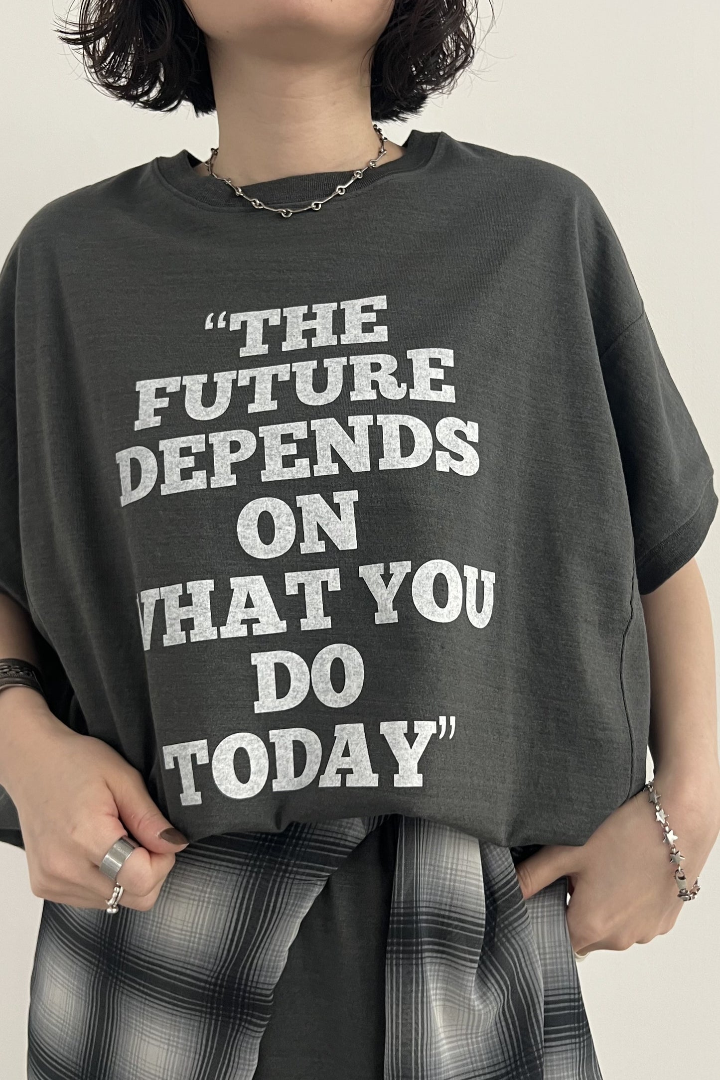 2WAYロゴプリントTシャツ　F3310