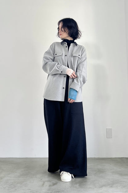 ボンバーヒートワイドパンツ　F2162