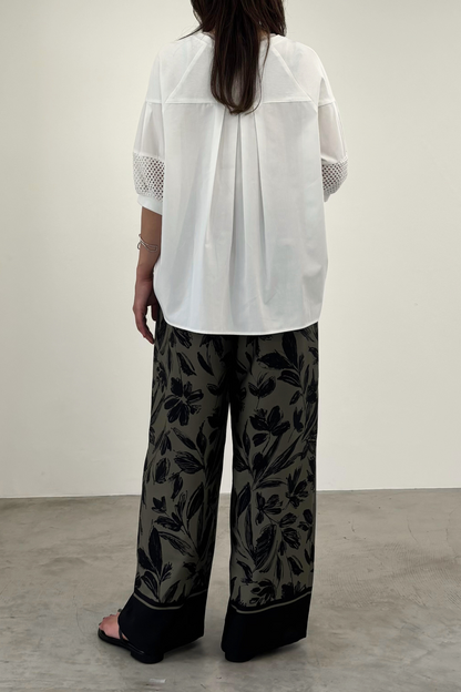 メッシュスリーブ異素材TEE　35508