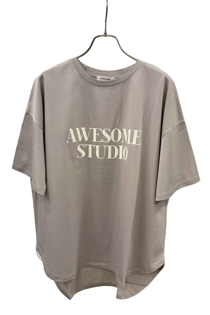 シルケットフロッキープリントTEE　35620