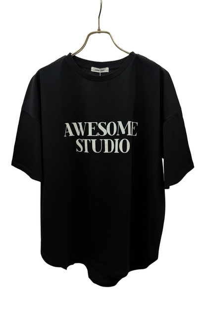 シルケットフロッキープリントTEE　35620