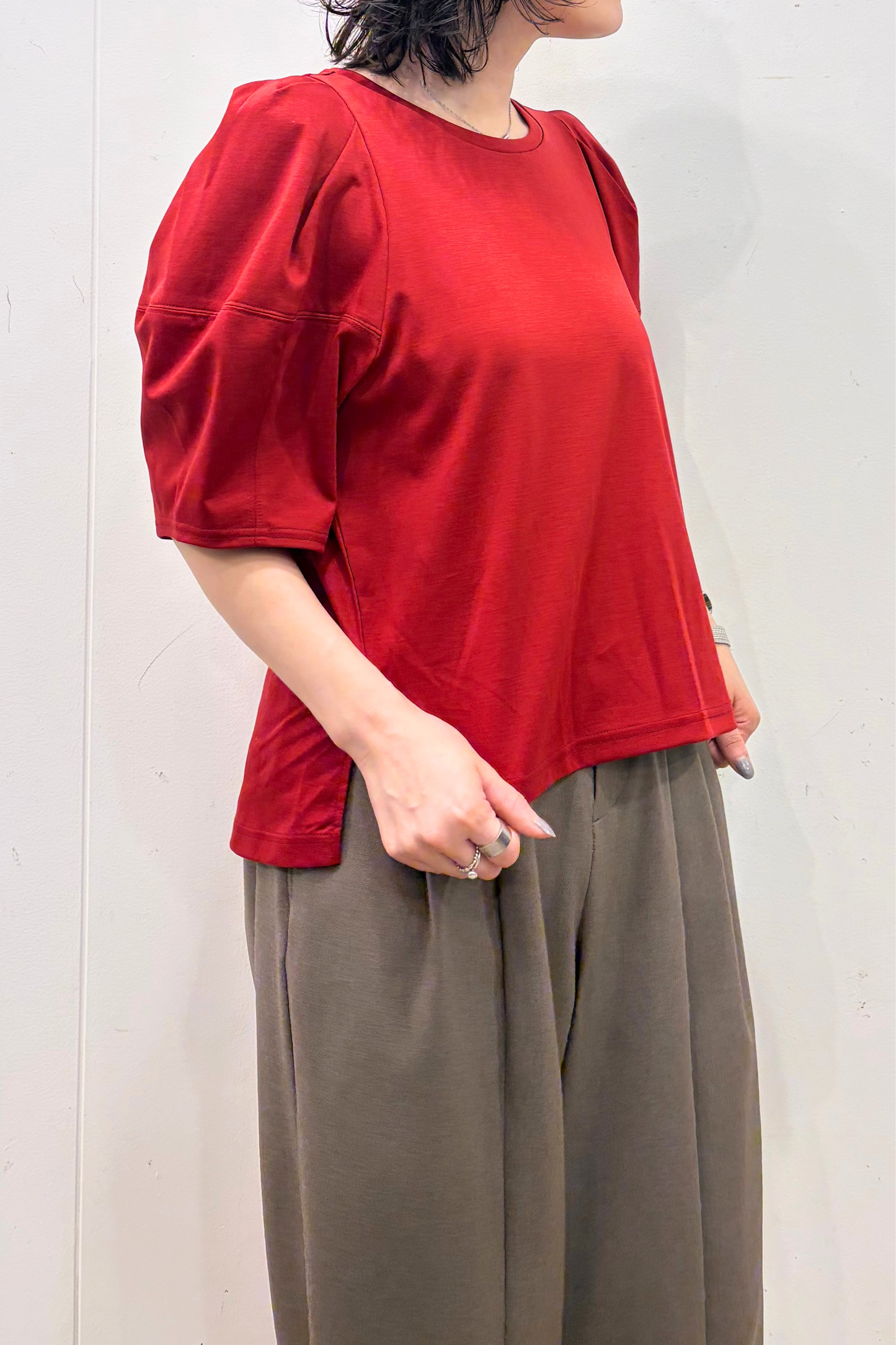 パフスリーブ綿ポンチCT　35650