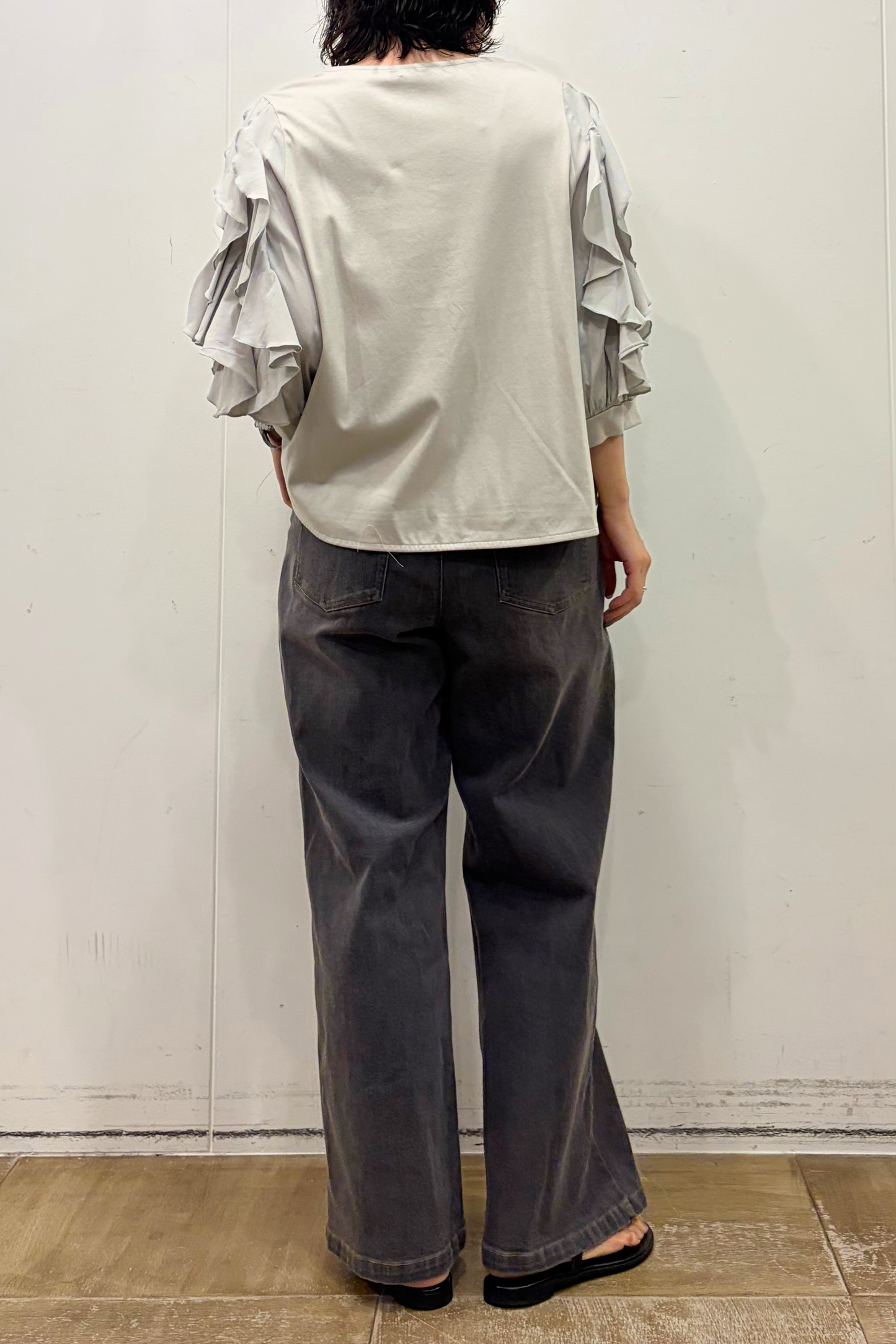 フリルスリーブカットソー　35652
