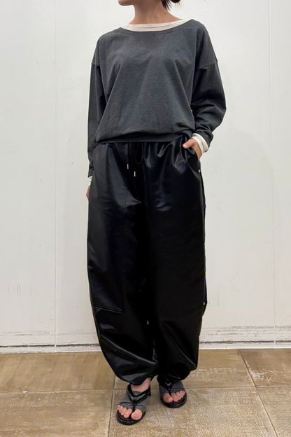 レザーライクダブルニーPT    F2163