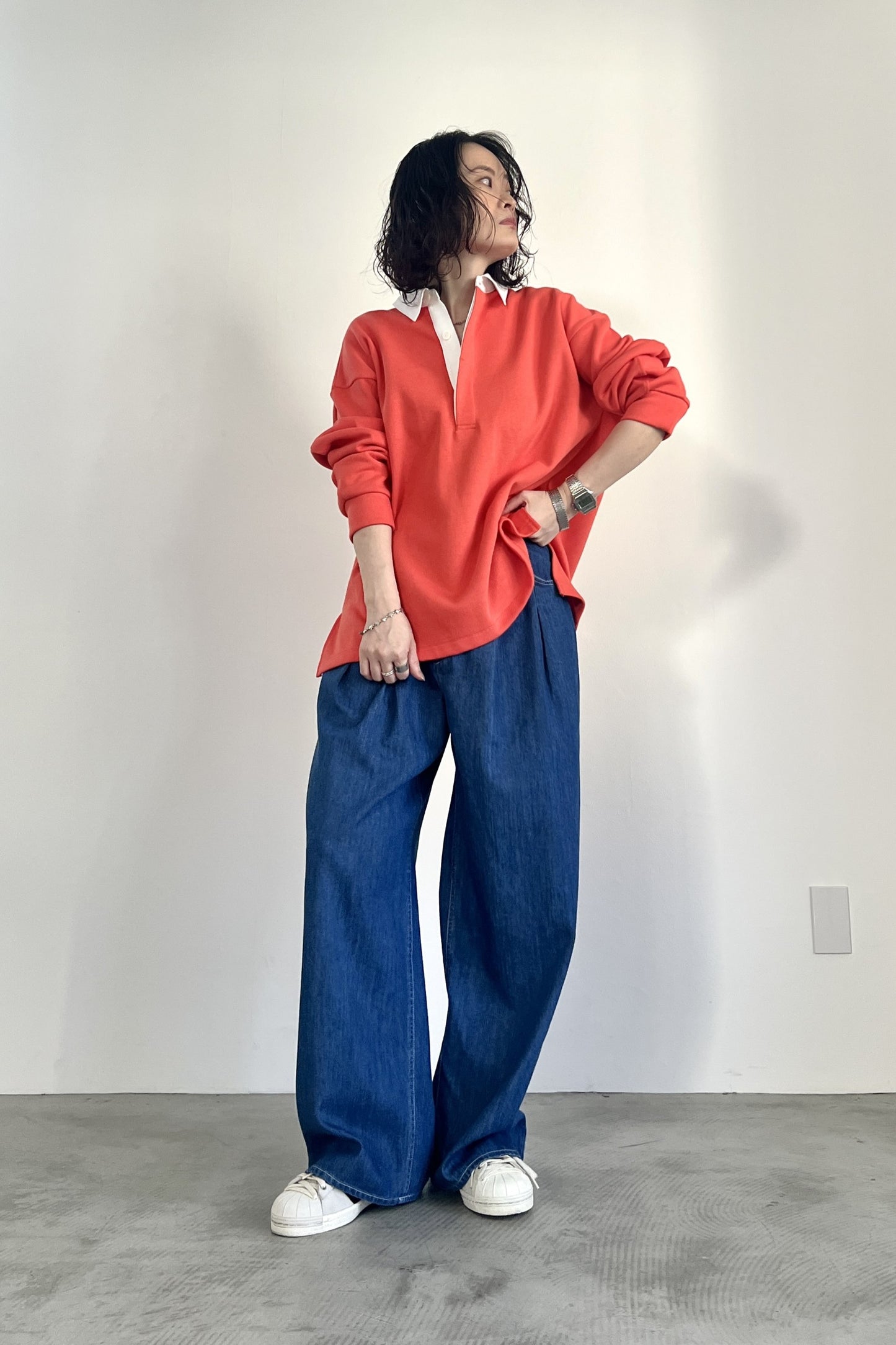 ニットライクラガーシャツ　F3302