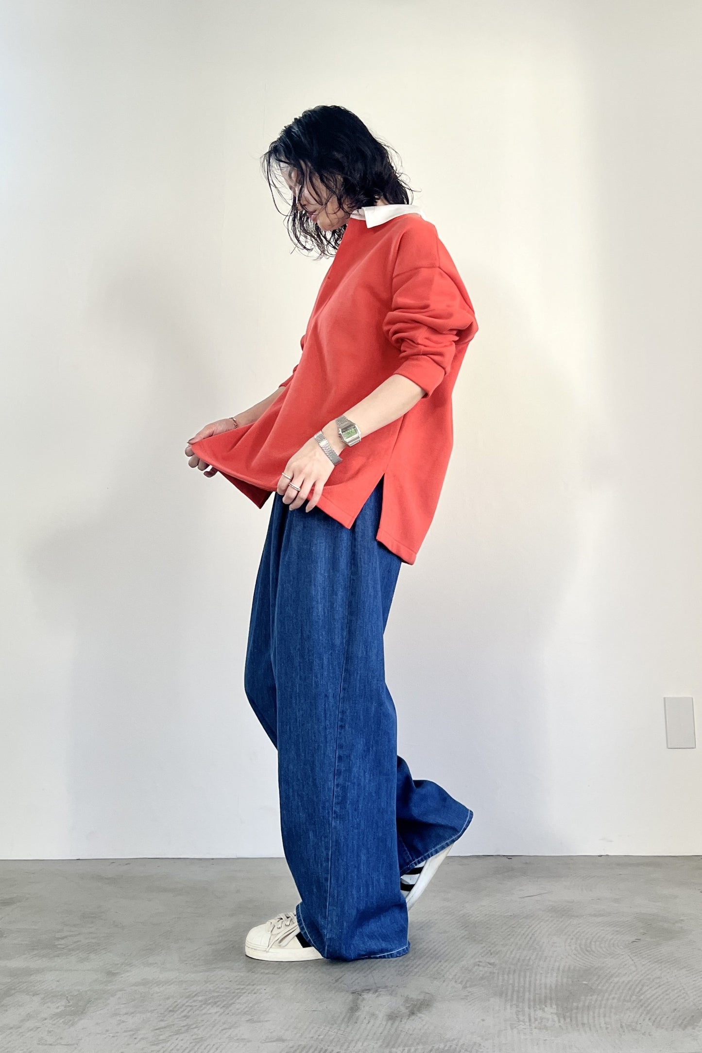 ニットライクラガーシャツ　F3302