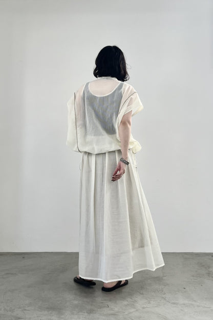 シアーナイロンタックフレアスカート　F2171