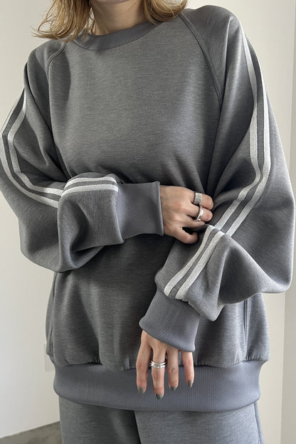 ラインスリーブボンディングプルオーバー　F3234