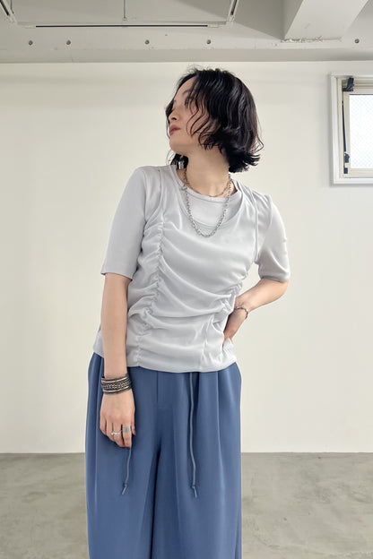 シフォンレイヤードTシャツ　F3312