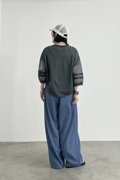 メッシュスリーブTシャツ　F3311