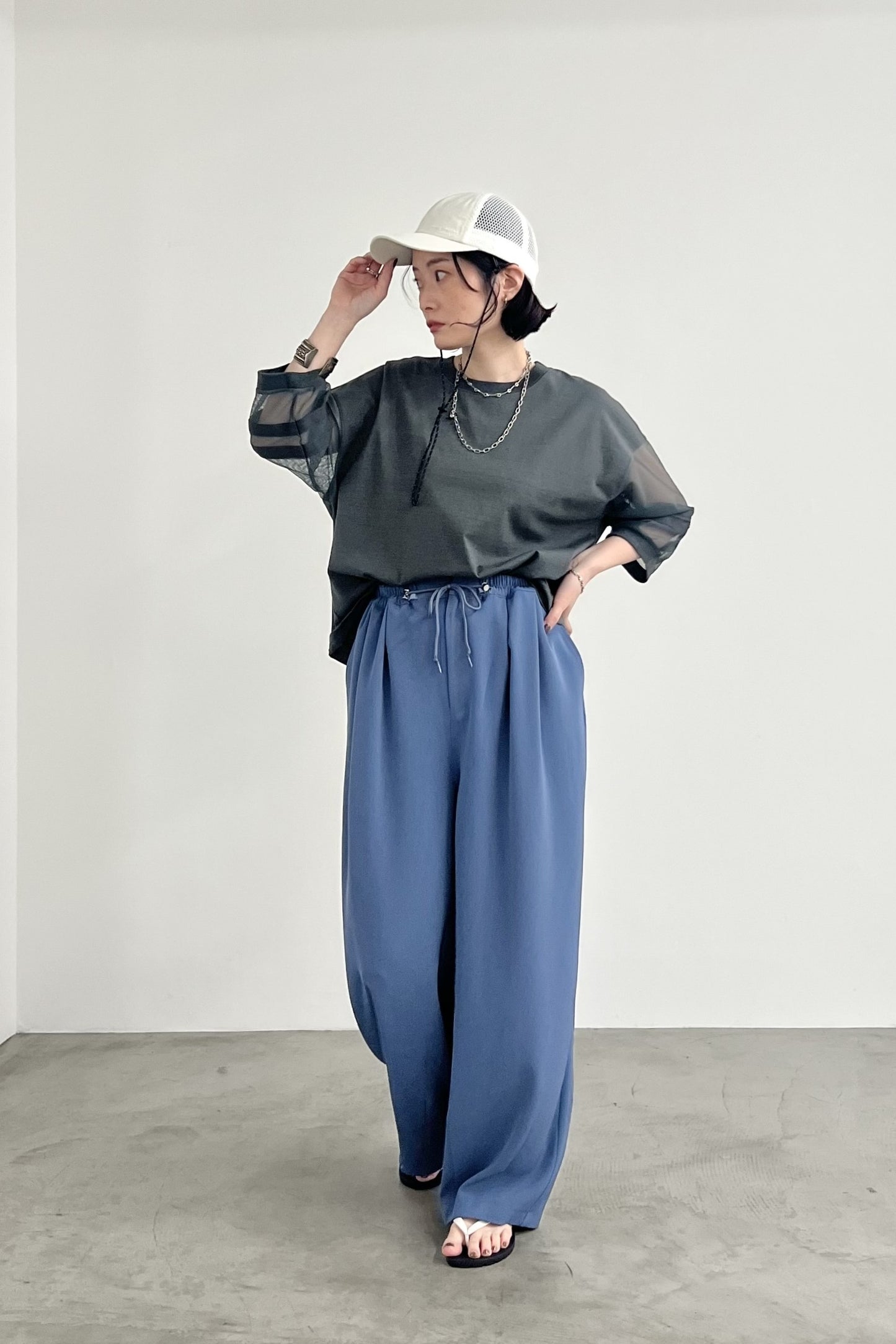 メッシュスリーブTシャツ　F3311