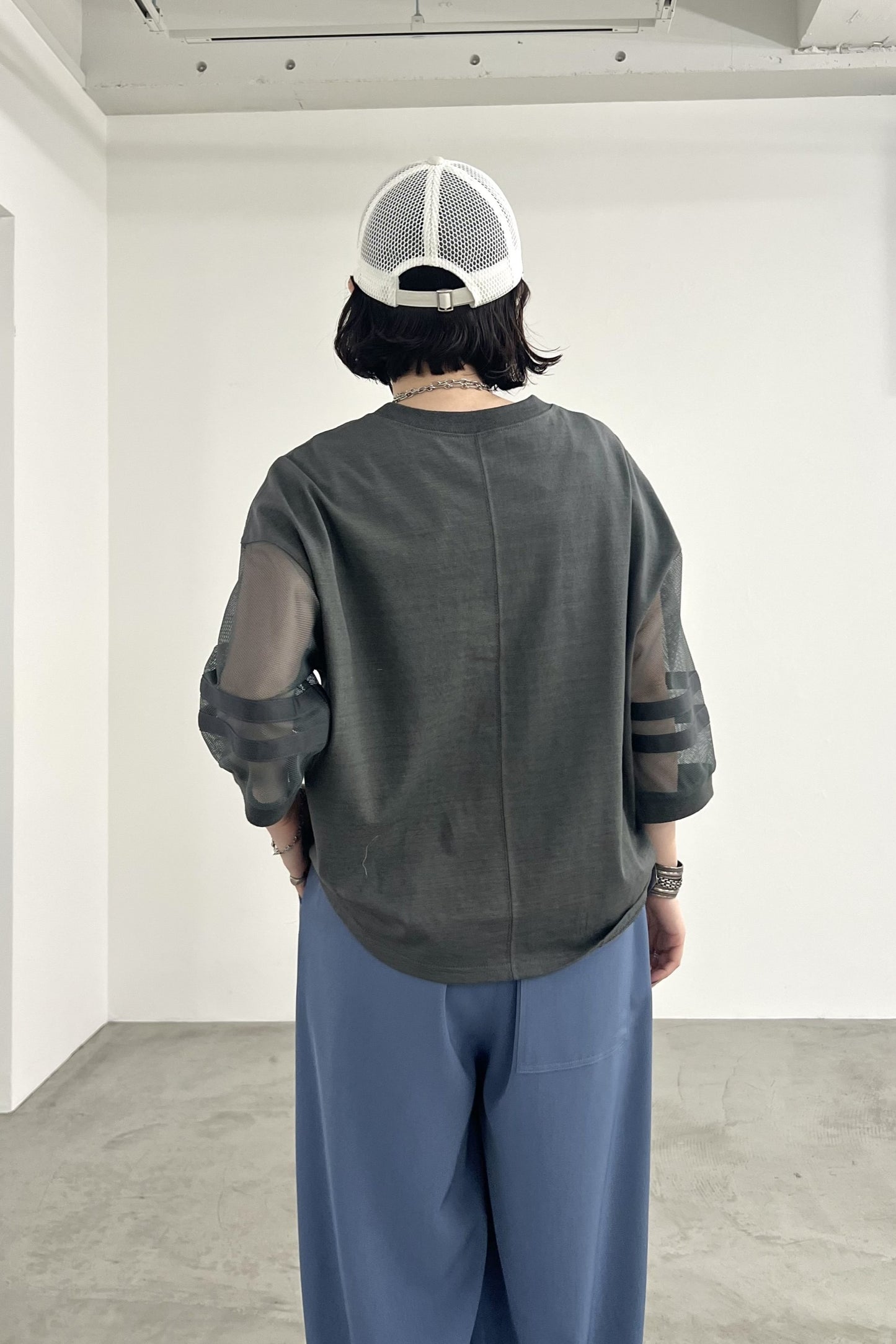 メッシュスリーブTシャツ　F3311