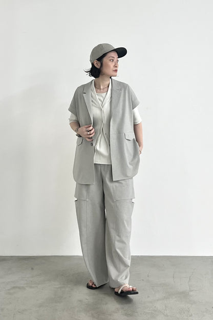 レイヤード風テレコTシャツ　F3309
