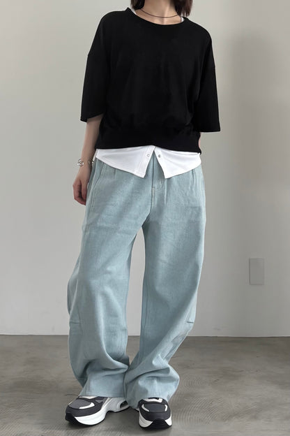 シアーワッフルプルオーバー　F3278
