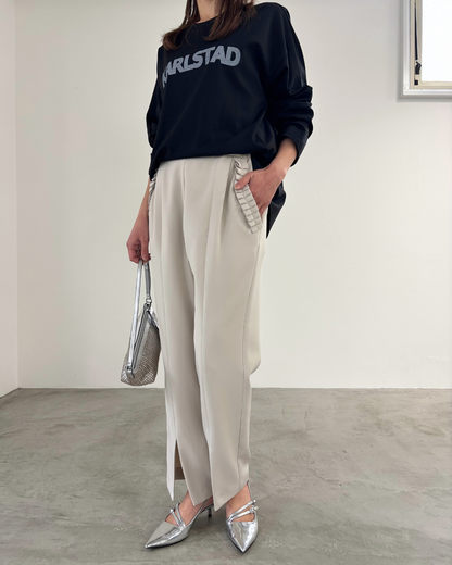 ポケットフリルテーパードPT　23188