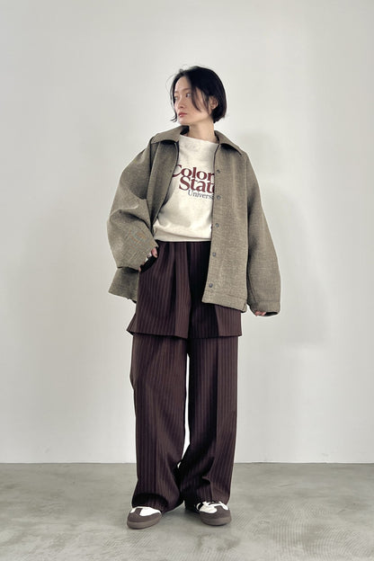 ツイードボンディングコーチジャケット　F1199