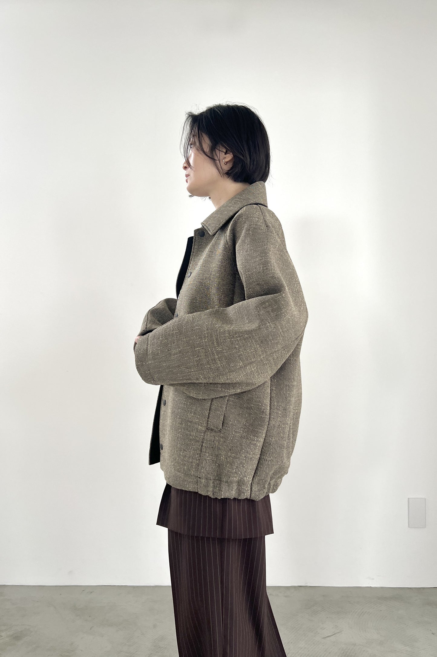 ツイードボンディングコーチジャケット　F1199