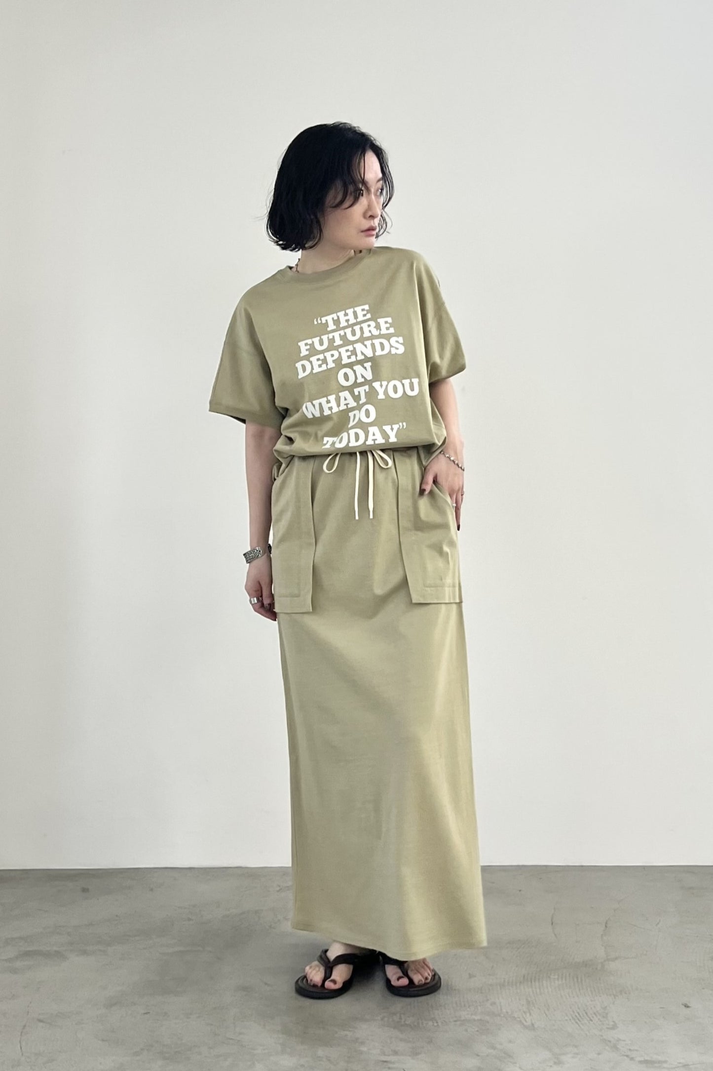 2WAYロゴプリントTシャツ　F3310
