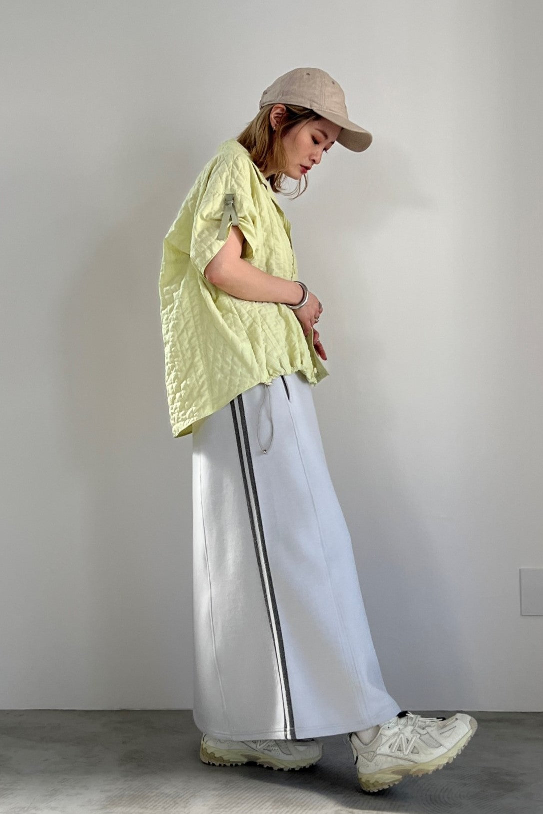 エンボスナイロンフレンチスリーブシャツ　F1168