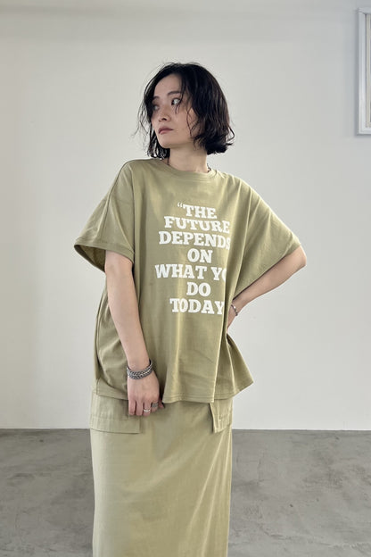 2WAYロゴプリントTシャツ　F3310