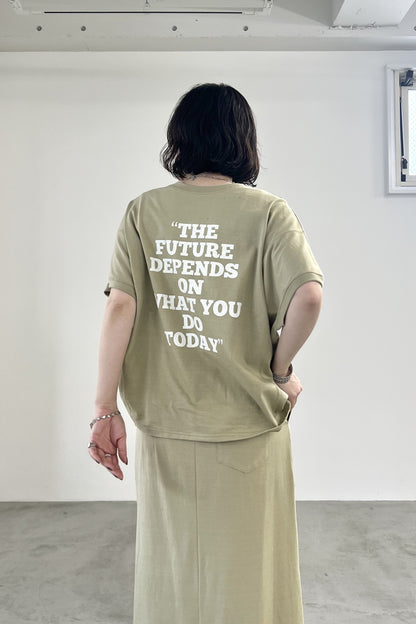 2WAYロゴプリントTシャツ　F3310