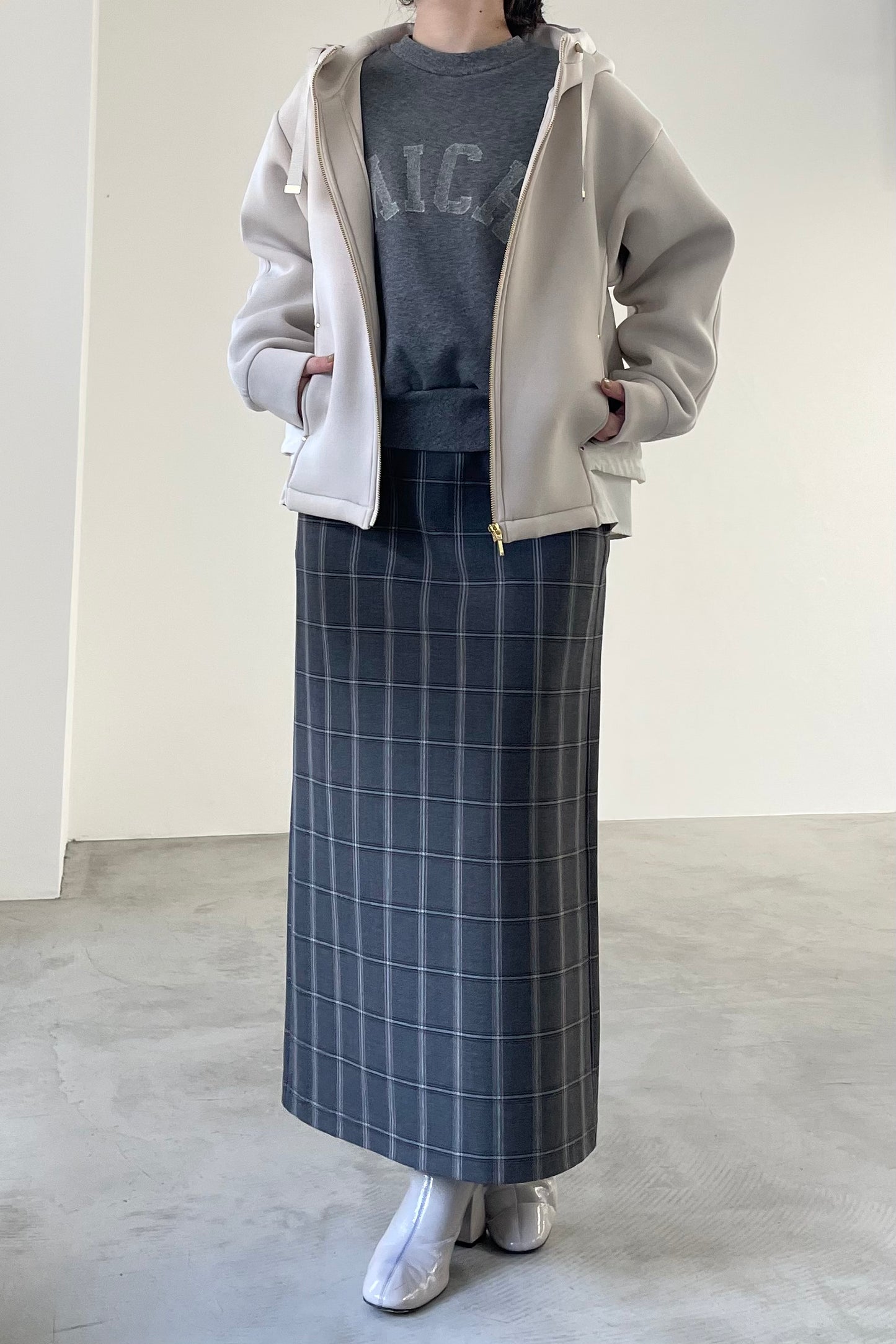 ボンディング切替オーバーサイズフーディー　15824