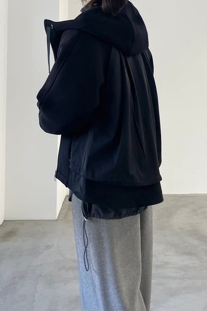 ボンディング切替オーバーサイズフーディー　15824